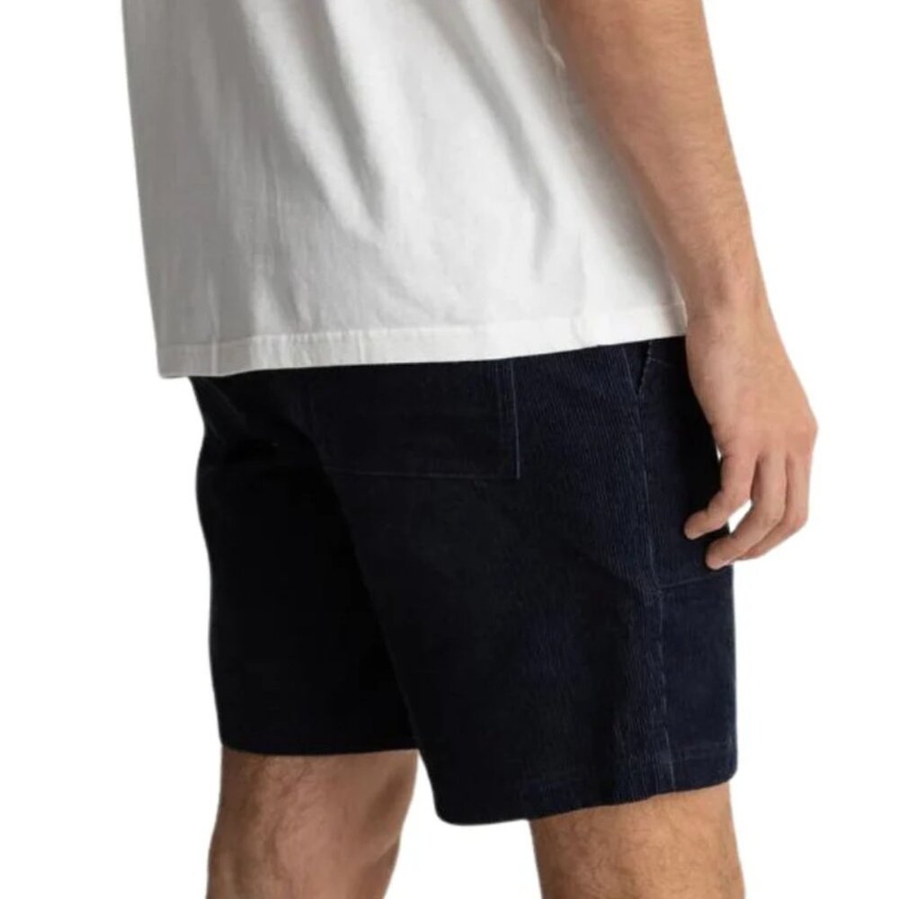 Rhythm: Men's Worn Path Corduroy Short in Dark Navy Blue - Picture 4 of 11